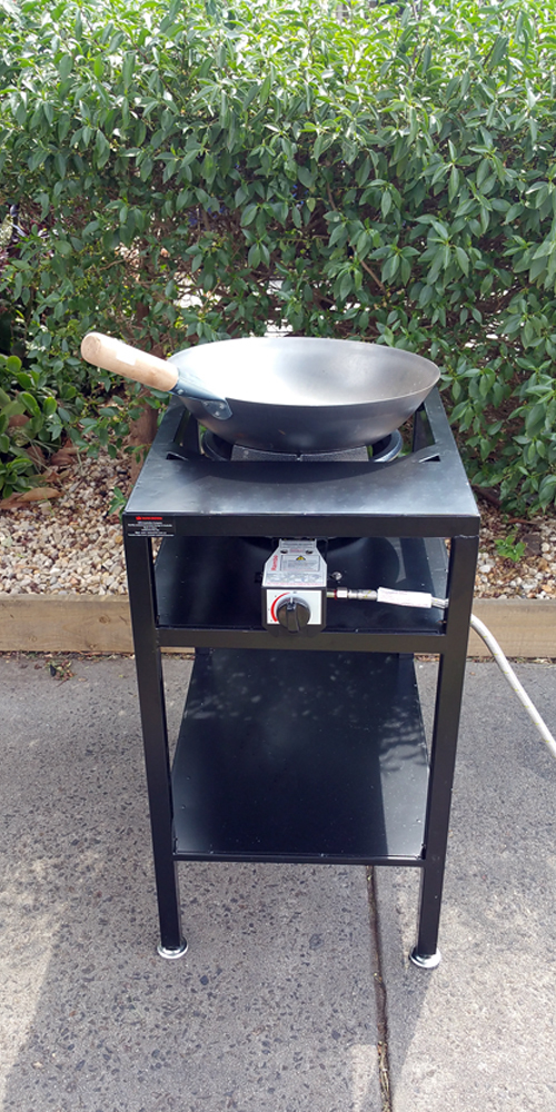 Steel wok burner stand