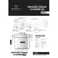 BUFFALO Commercial Pressure Cooker & Canner 35L, My Cookware Australia®