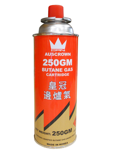250 grams butane cartridge with triple seaming rim vent release