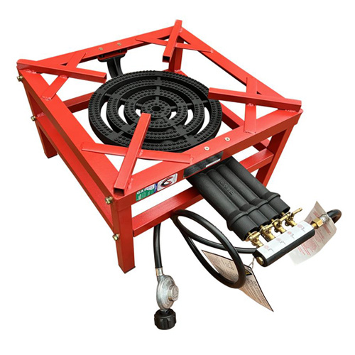 Four Ring LP Gas Cast Iron Stock Pot Burner