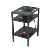 Bundle Buy - High Pressure Burner LP Gas and tall steel frame table